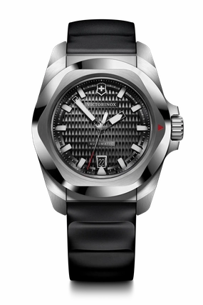 Victorinox I.N.O.X Automatic 41mm Black Rubber Black Dial Watch 242039 