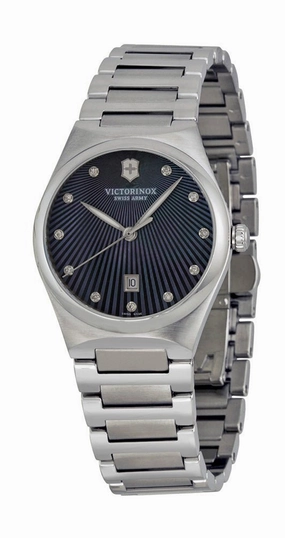 Victorinox Swiss Army Victoria Stainless Steel Womens Watch Black Mother-of-Pearl Dial Date 241536 Women??s luxury watches Affordable women watches