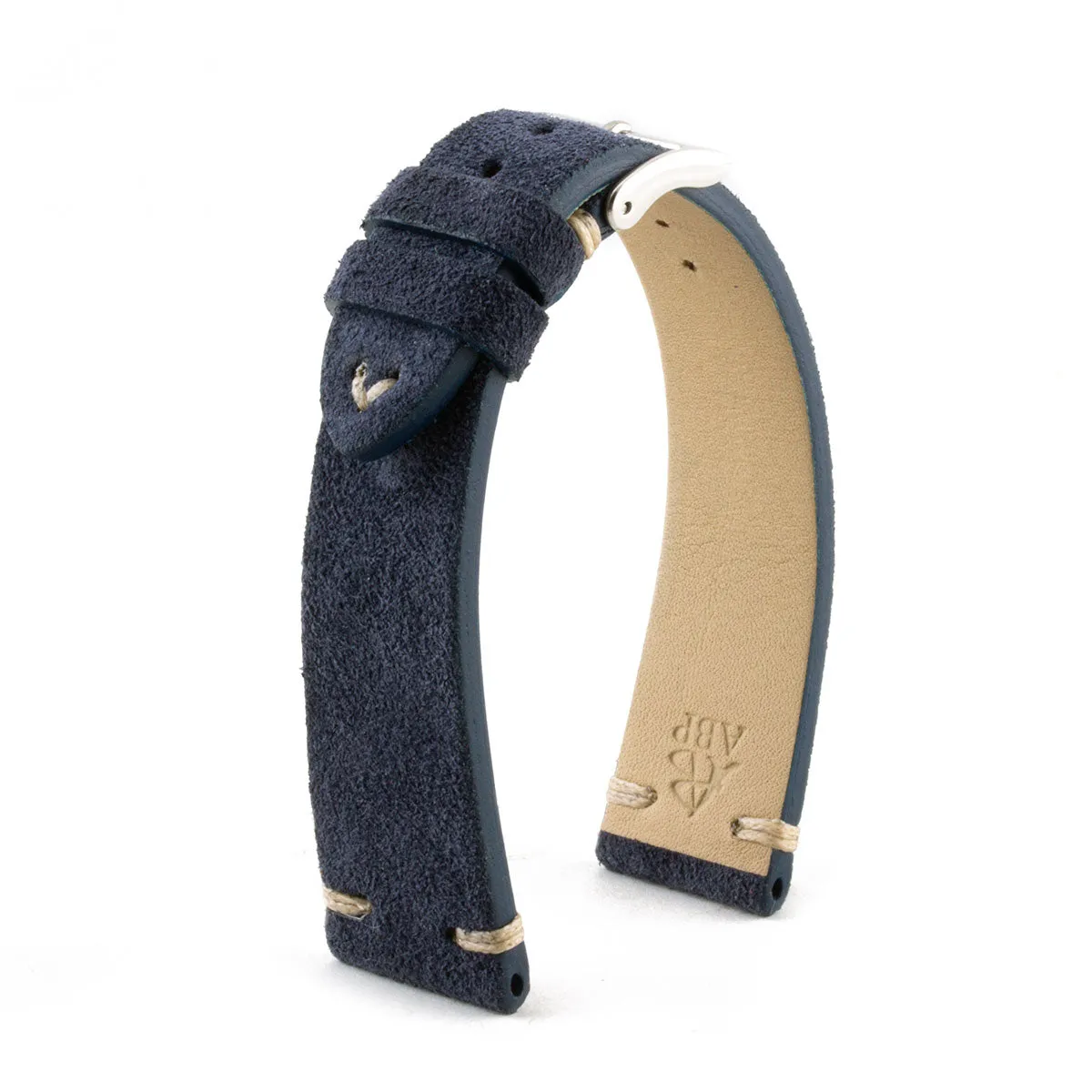 Vintage strap - Leather watch band - Calf suede (black, grey, brown, blue, red, green, kaki...)