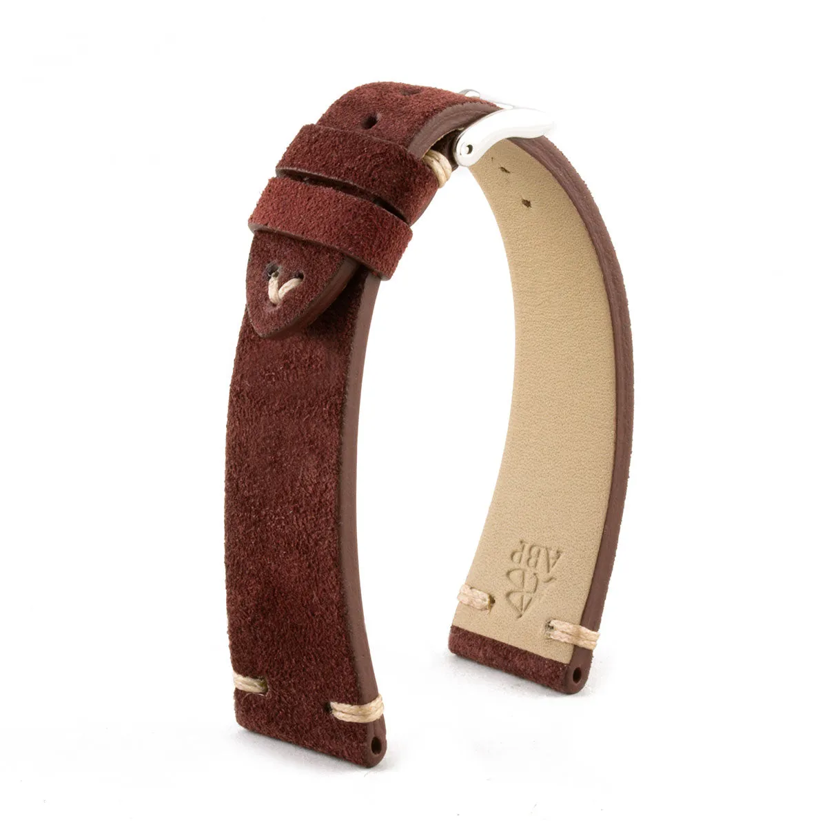 Vintage strap - Leather watch band - Calf suede (black, grey, brown, blue, red, green, kaki...)
