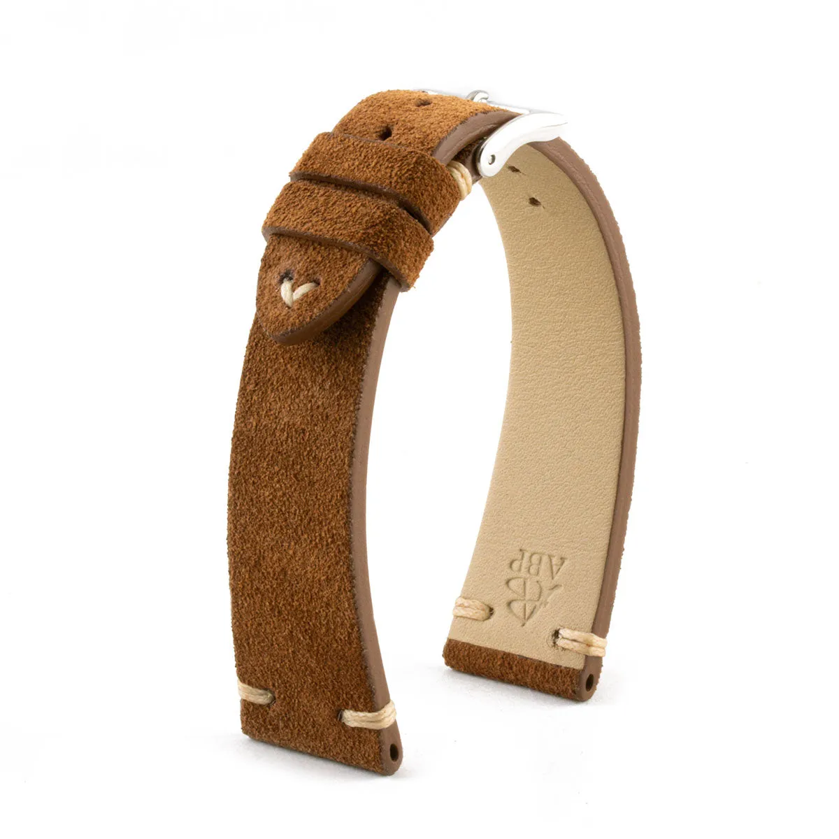 Vintage strap - Leather watch band - Calf suede (black, grey, brown, blue, red, green, kaki...)