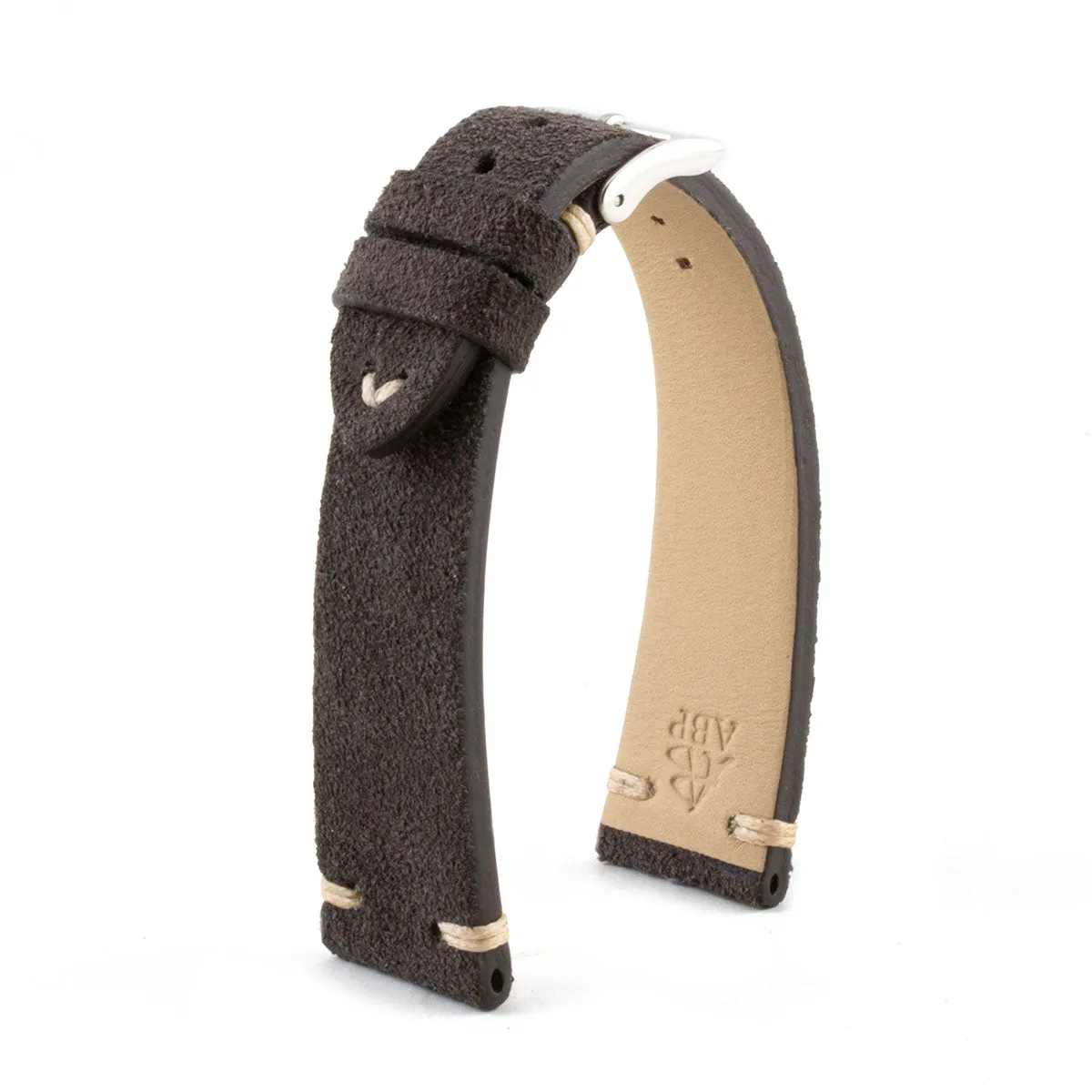 Vintage strap - Leather watch band - Calf suede (black, grey, brown, blue, red, green, kaki...)