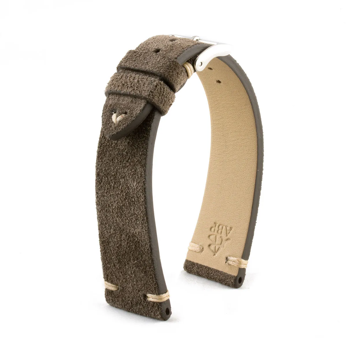 Vintage strap - Leather watch band - Calf suede (black, grey, brown, blue, red, green, kaki...)