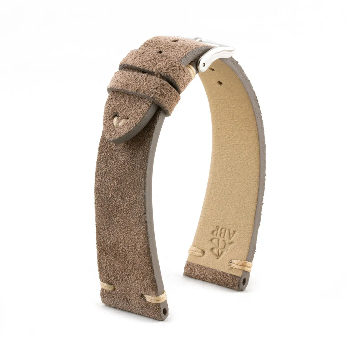 Vintage strap - Leather watch band - Calf suede (black, grey, brown, blue, red, green, kaki...)
