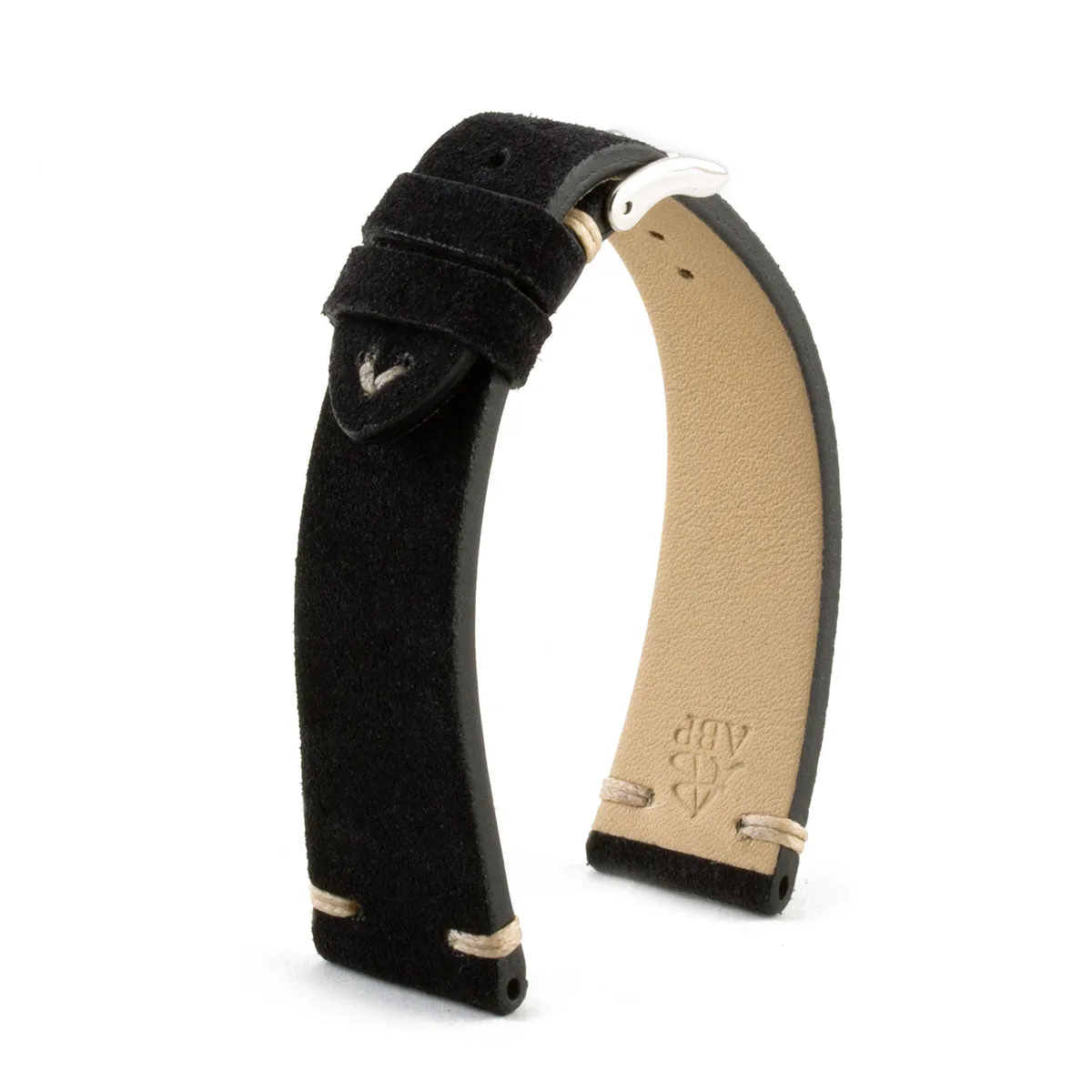 Vintage strap - Leather watch band - Calf suede (black, grey, brown, blue, red, green, kaki...)