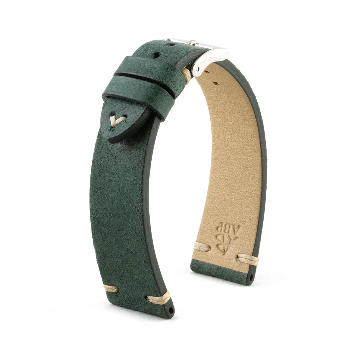 Vintage strap - Leather watch band - Calf suede (black, grey, brown, blue, red, green, kaki...)