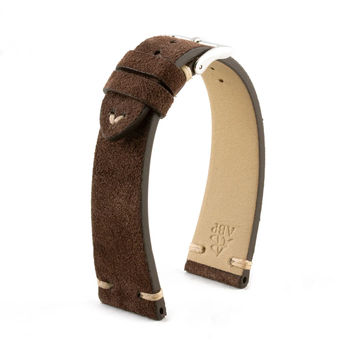 Vintage strap - Leather watch band - Calf suede (black, grey, brown, blue, red, green, kaki...)