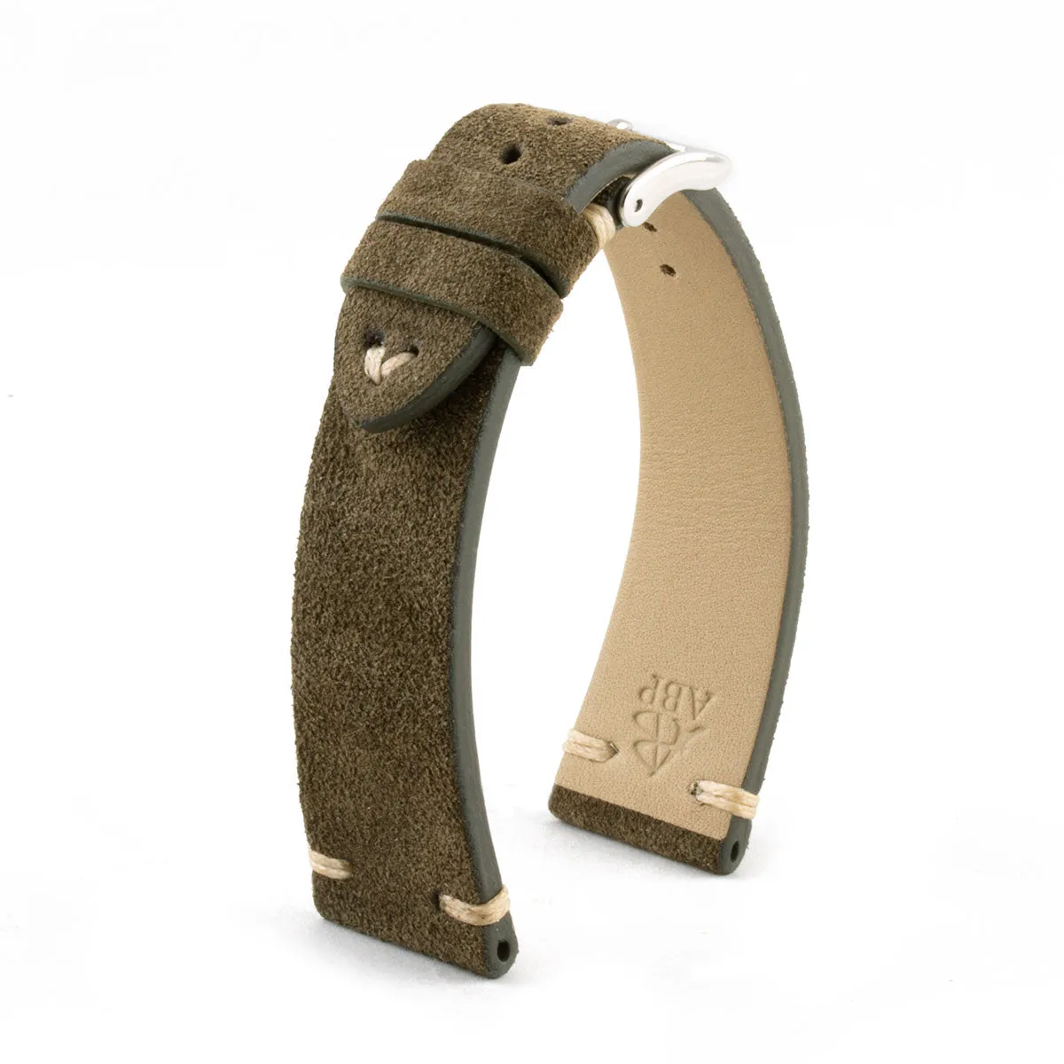 Vintage strap - Leather watch band - Calf suede (black, grey, brown, blue, red, green, kaki...)