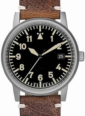 Vintage Aviator Grey Leather 3H100 - Sapphire,automatic watch,automatic watches for men,automatic watches for women,luxury automatic watch,minimalist automatic watch,dress automatic watch,vintage automatic watch,automatic watch sale
