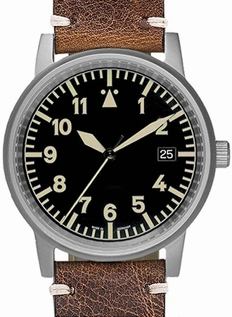 Vintage Aviator Grey Leather 3H100 - Sapphire,automatic watch,automatic watches for men,automatic watches for women,luxury automatic watch,minimalist automatic watch,dress automatic watch,vintage automatic watch,automatic watch sale