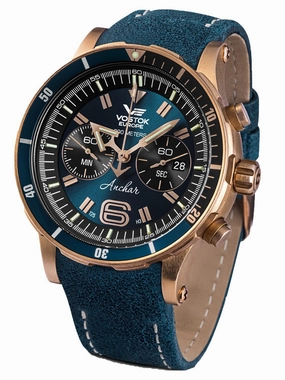 Vostok-Europe ANCHAR Bronze Chronograph - Mens Diving Watch 6S21-510O586 Sports Watch for Men/Women Budget Sports Watch Luxury Sports Watch