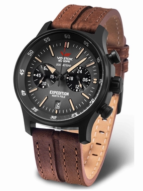 Vostok-Europe Expedition North Pole-1 Brown Leather Watch VK64/592C558 Sports Watch for Men/Women Budget Sports Watch Luxury Sports Watch