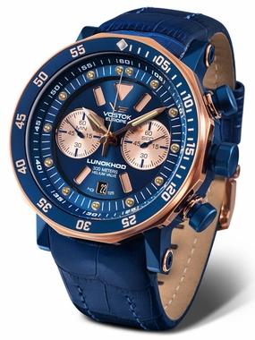 Vostok-Europe LUNOKHOD 2 GRAND CHRONO Mens Blue Watch 6S21-620E631 Sports Watch for Men/Women Budget Sports Watch Luxury Sports Watch