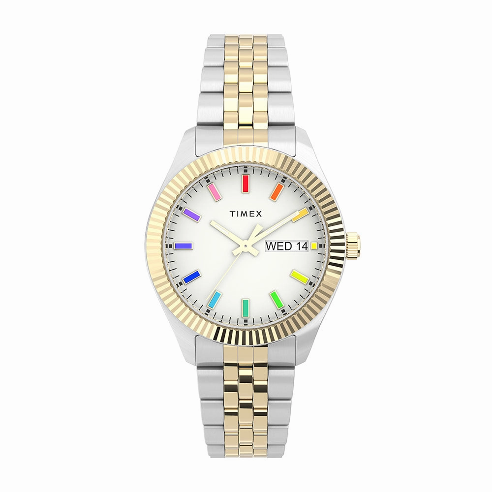 Waterbury Legacy Day-Date 36mm Stainless Steel Band stainless-steel watches stainless steel watch bands stainless steel watches cheap