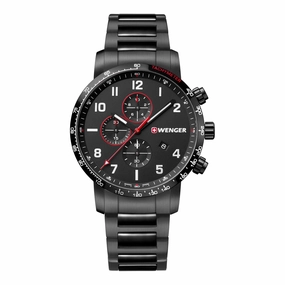 Wenger Attitude Chrono Black Dial Stainless Steel Watch 01.1543.115,quartz watch, quartz watches for men, quartz watches for women, best quartz watch, minimalist quartz watch, luxury quartz watch, waterproof quartz watch,analog quartz watch, digital quartz
