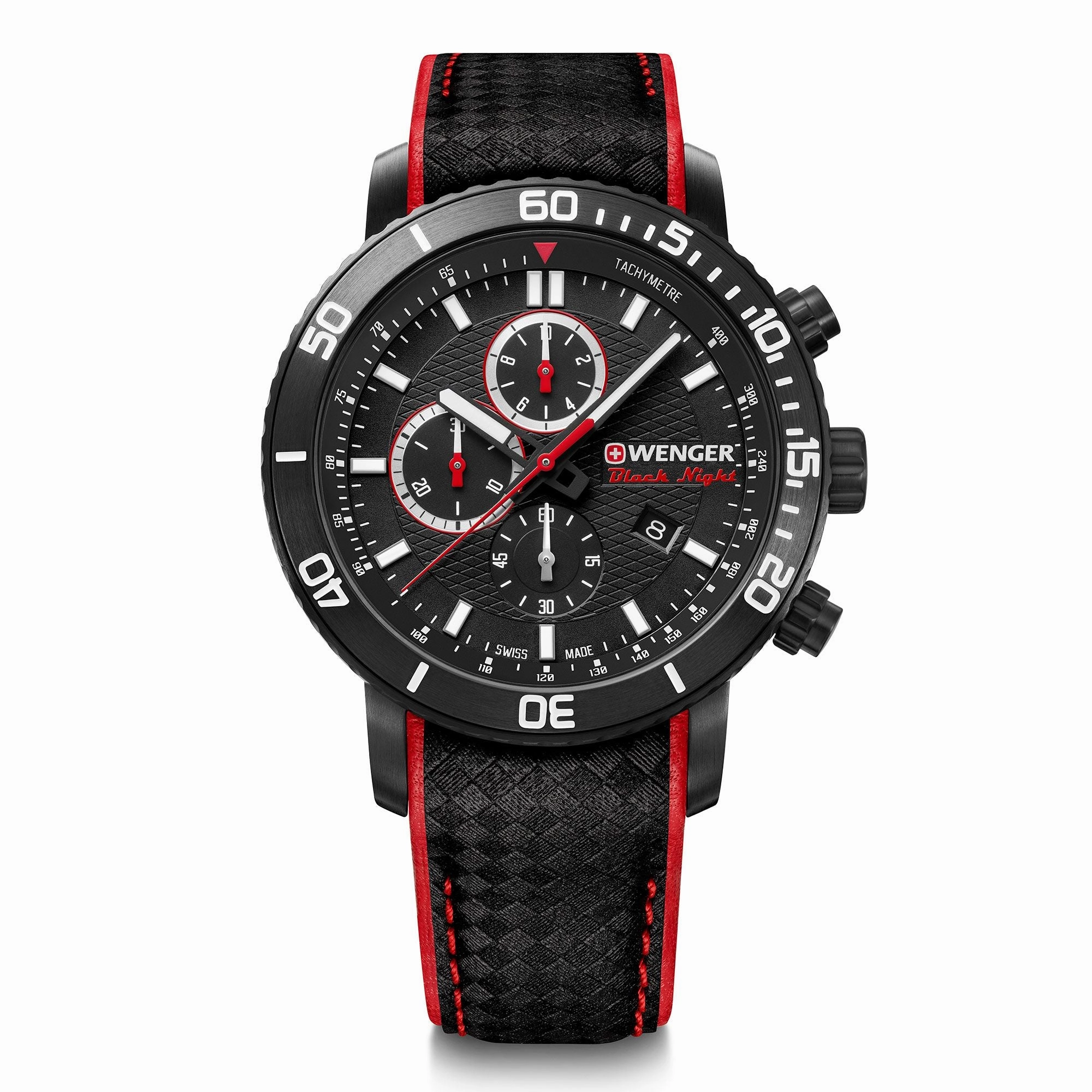 Wenger Roadster Chrono Black Dial Leather Watch 01.1843.109 