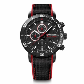 Wenger Roadster Chrono Black Dial Leather Watch 01.1843.109 