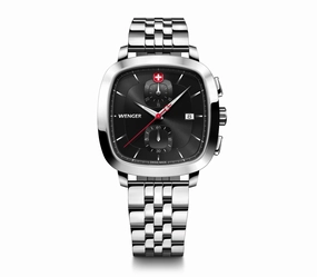 Wenger Vintage Classic Chrono 39.5mm Black Dial Stainless Steel Watch 01.1933.101 
