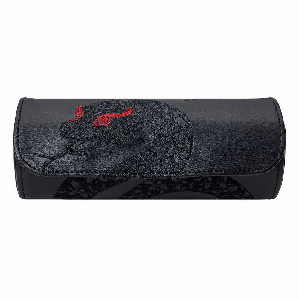 Wolf Year of the Snake Black Triple Watch Roll 493802 