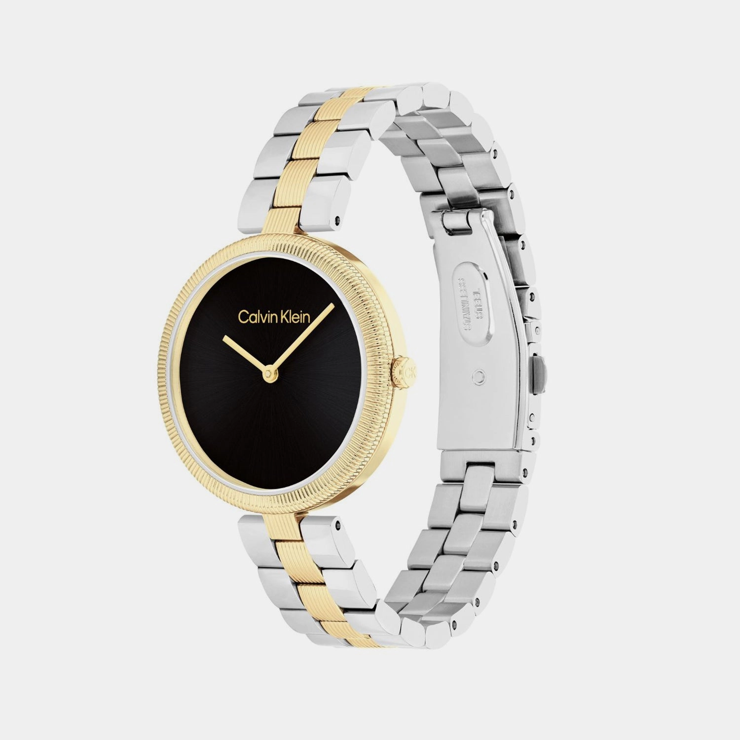 Women Quartz Black Dial Analog Stainless Steel Watch 25100012