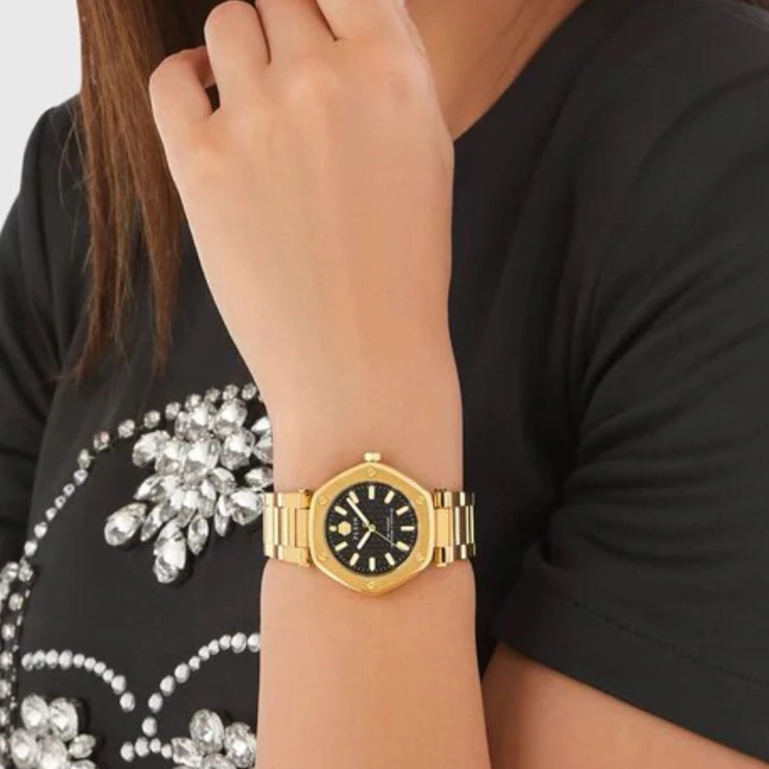 Women Quartz Black Dial Analog Stainless Steel Watch PW1BA0623