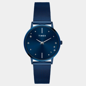 Women Quartz Blue Dial Analog Stainless Steel Watch TWEL15620 women watches best women watches affordable women's watches branded women watches