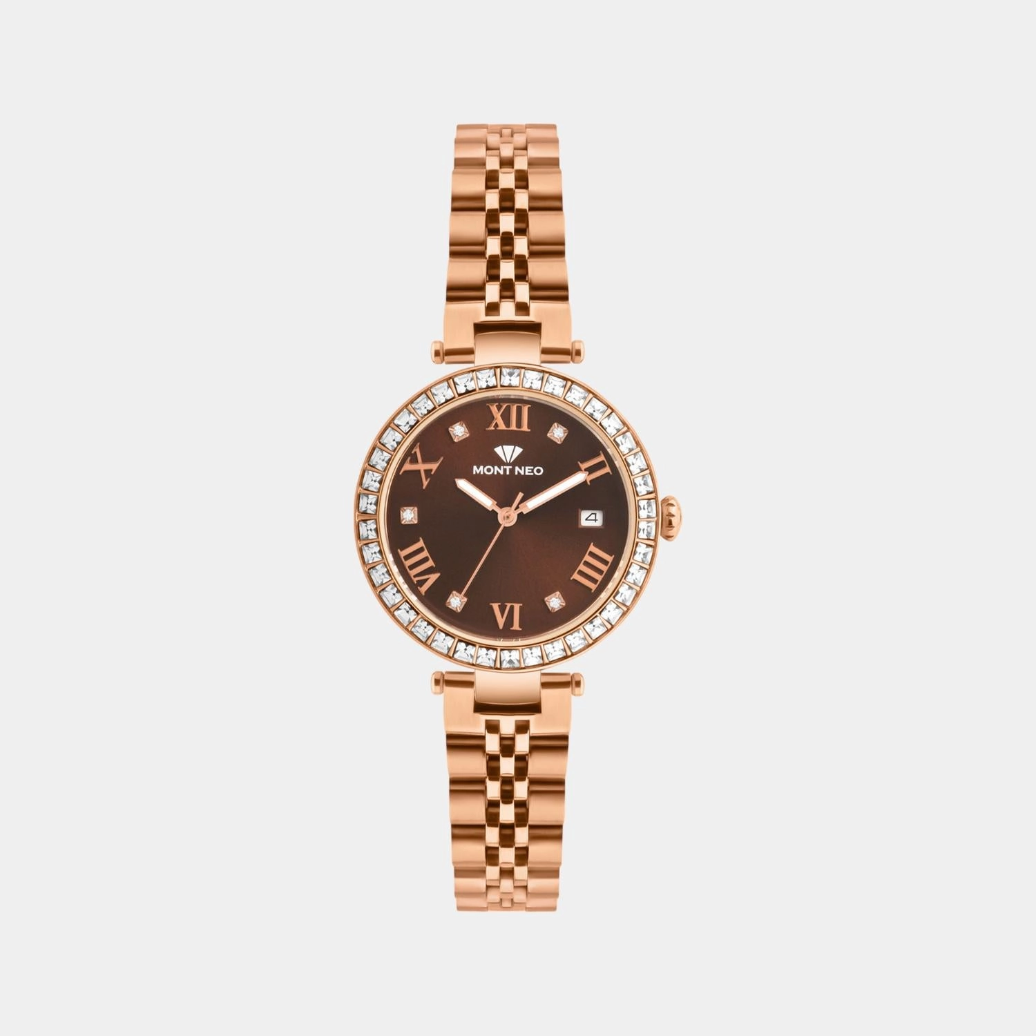 Women Quartz Brown Dial Analog Stainless Steel Watch 4505E-M3306 women watches best women watches affordable women's watches branded women watches