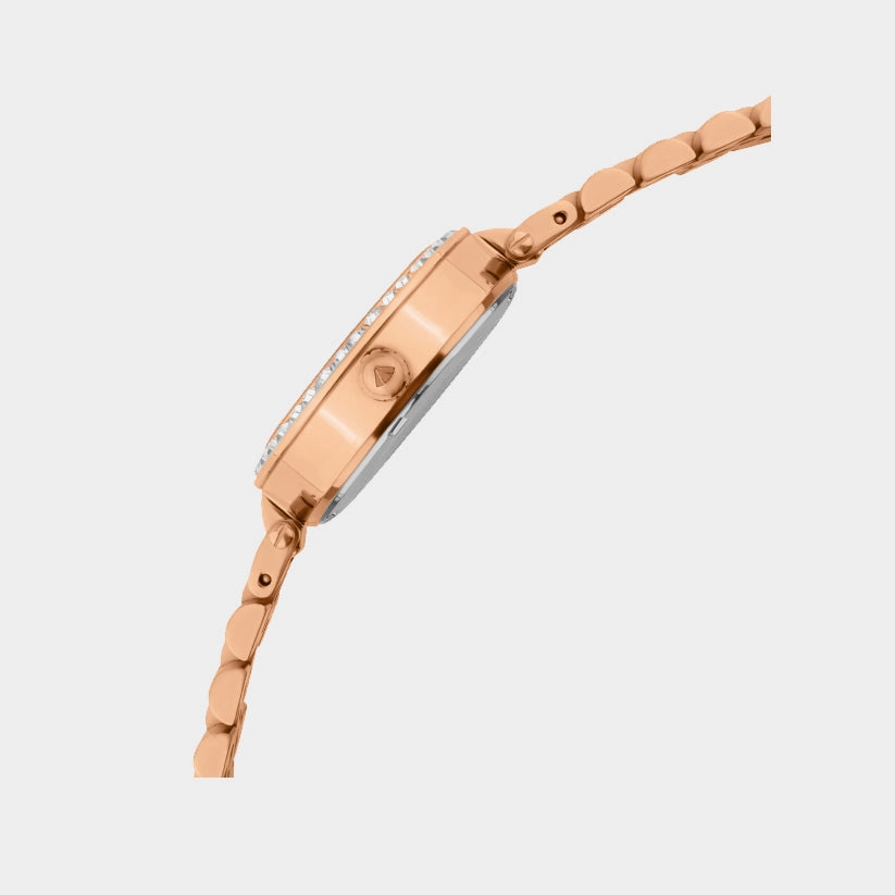 Women Quartz Brown Dial Analog Stainless Steel Watch 4505E-M3306