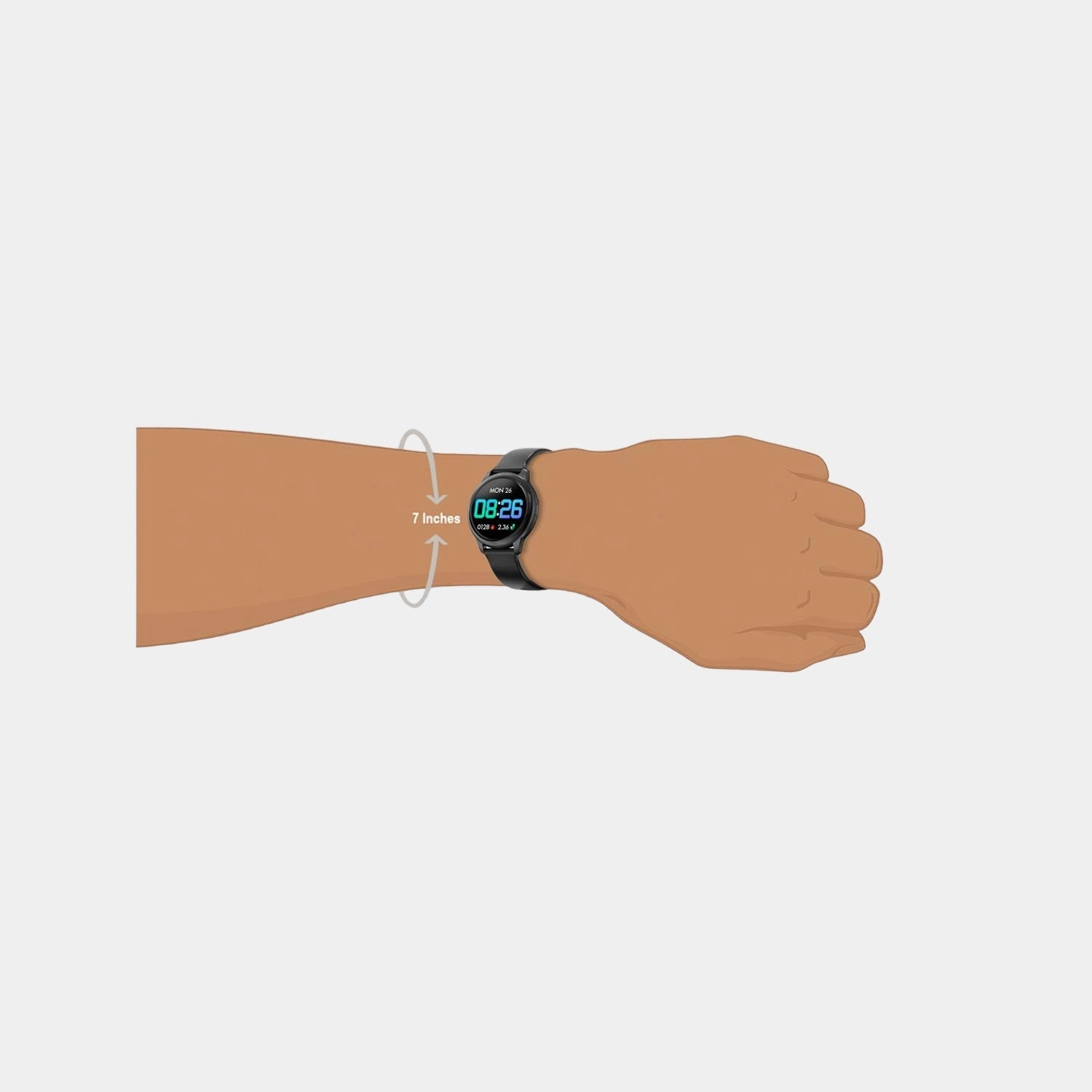 Women's Black Digital Smart Watch TWTXW200T