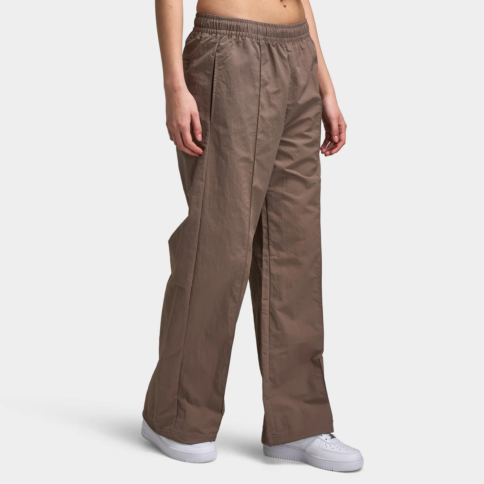 Womens Nike Nike Sportswear Women's Mid-Rise Open-Hem Pants Mink Brown / White