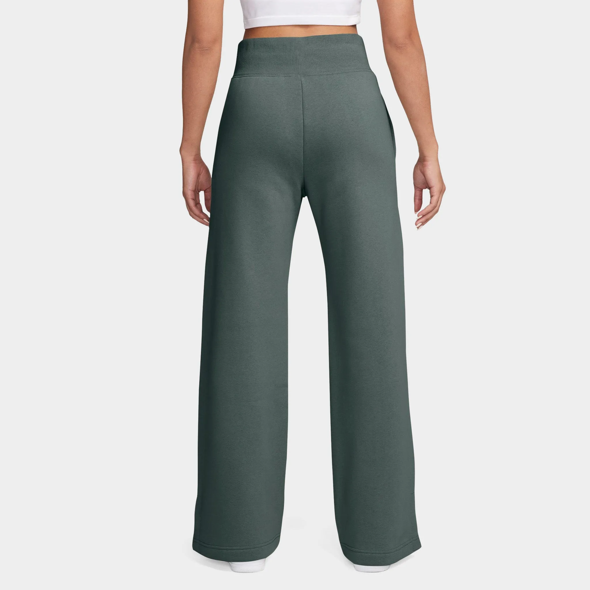 Womens Nike Nike Sportswear Women's Phoenix Fleece High Rise Wide Leg Pants Vintage Green / Jade Horizon