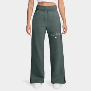 Womens Nike Nike Sportswear Women's Phoenix Fleece High Rise Wide Leg Pants Vintage Green / Jade Horizon