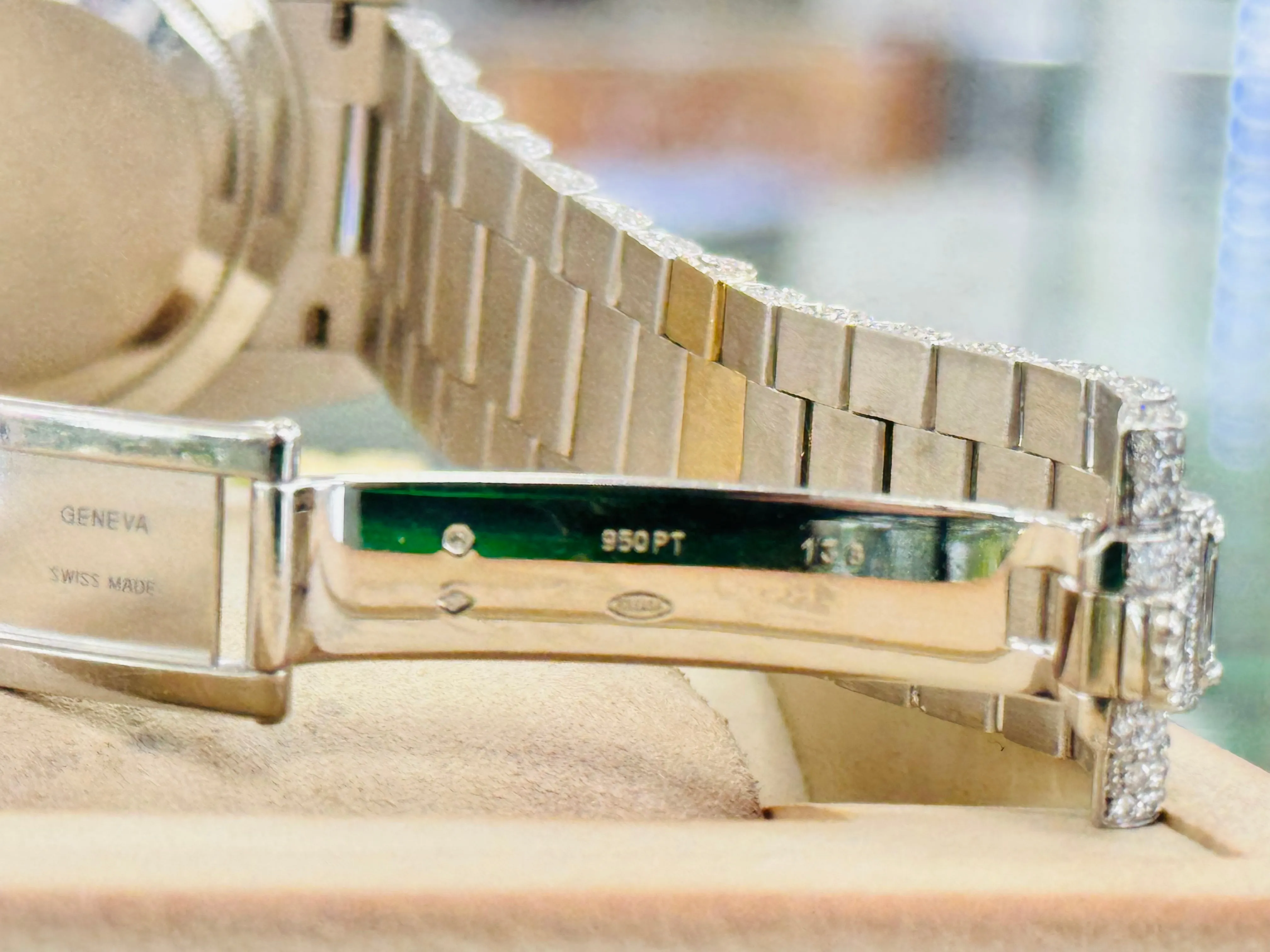   x Day-Date 40 228206 Custom Diamond Set Platinum Custom Baguette Bezel MINT