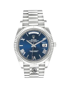   x Day-Date President 40mm Oyster Perpetual 228239 BLURP BOX/PAPERS PreOwned   x day?date watch day date waterproof watch