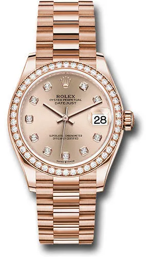   x Everose Gold Datejust 31 Watch - Diamond Bezel - Ros Diamond Dial - President Bracelet 278285RBR rsdp Datejust watch for sale   x Datejust watch
