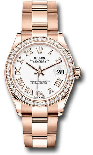   x Everose Gold Datejust 31 Watch - Diamond Bezel - White Roman Dial - Oyster Bracelet 278285RBR wro Datejust watch for sale   x Datejust watch