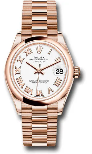   x Everose Gold Datejust 31 Watch - Domed Bezel - White Roman Dial - President Bracelet 278245 wrp Datejust watch for sale   x Datejust watch