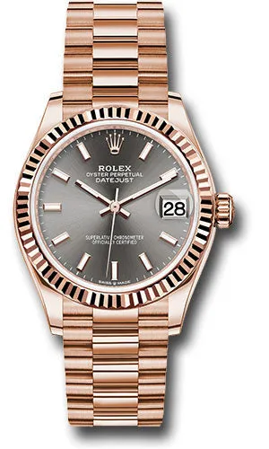   x Everose Gold Datejust 31 Watch - Fluted Bezel - Rhodium Index Dial - President Bracelet 278275 dkrhip Datejust watch for sale   x Datejust watch