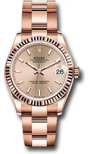   x Everose Gold Datejust 31 Watch - Fluted Bezel - Ros Index Dial - Oyster Bracelet 278275 rsio Datejust watch for sale   x Datejust watch