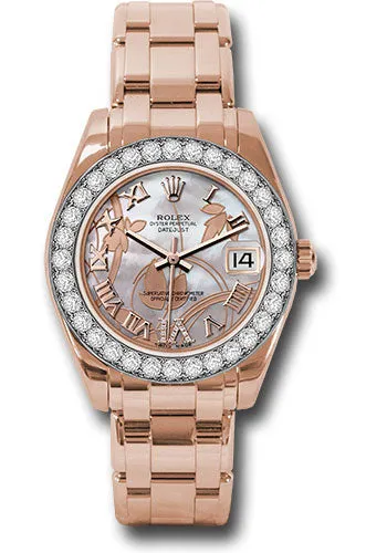  x Everose Gold Datejust Pearlmaster 34 Watch - 32 Diamond Bezel - Goldust Dream Roman Dial - 81285 gdddrp Datejust watch for sale   x Datejust watch
