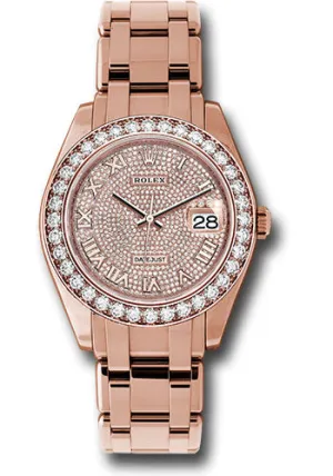   x Everose Gold Datejust Pearlmaster 39 Watch - 36 Diamond Bezel - Diamond Paved Roman Dial - 86285 dpr Datejust watch for sale   x Datejust watch