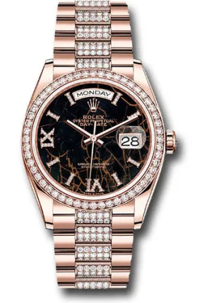   x Everose Gold Day-Date 36 Watch - Diamond Bezel - Eisenkiesel Diamond Index Roman 9 Dial - Diamond President Bracelet - 128345rbr eididrdp Day-Date Watches Affordable Day-Date Watch