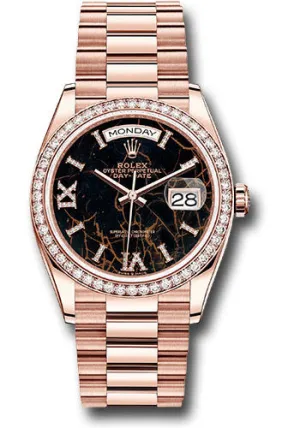   x Everose Gold Day-Date 36 Watch - Diamond Bezel - Eisenkiesel Diamond Index Roman 9 Dial - President Bracelet - 128345rbr eididrp Day-Date Watches Affordable Day-Date Watch