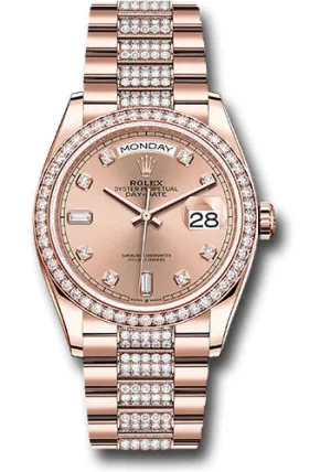   x Everose Gold Day-Date 36 Watch - Diamond Bezel - Ros Diamond Dial - Diamond President Bracelet - 128345rbr rsddp Day-Date Watches Affordable Day-Date Watch