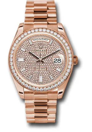   x Everose Gold Day-Date 40 Watch - Everose Gold Bezel - Diamond Paved Dial - President Bracelet - 228345RBR dpbdp Day-Date Watches Affordable Day-Date Watch