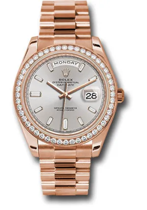   x Everose Gold Day-Date 40 Watch - Everose Gold Bezel - Sundust Baguette-Cut Diamond Dial - President Bracelet - 228345RBR sdbdp Day-Date Watches Affordable Day-Date Watch