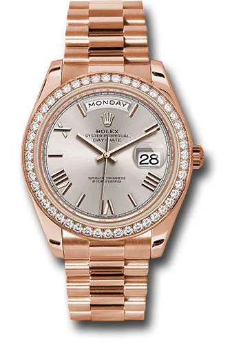   x Everose Gold Day-Date 40 Watch - Everose Gold Bezel - Sundust Bevelled Roman Dial - President Bracelet - 228345RBR sdrp Day-Date Watches Affordable Day-Date Watch