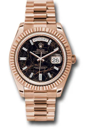   x Everose Gold Day-Date 40 Watch - Fluted Bezel - Eisenkiesel Diamond Dial - President Bracelet - 228235 eidp Day-Date Watches Affordable Day-Date Watch