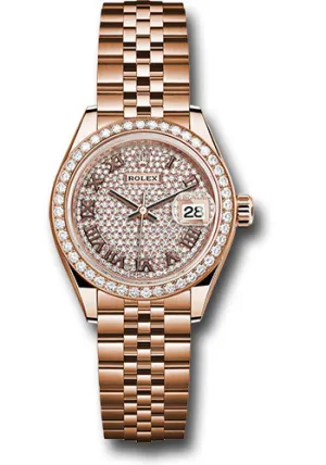  x Everose Gold Lady-Datejust 28 Watch - 44 Diamond Bezel - Sundust Roman Dial - Jubilee Bracelet - 279135RBR dprj Datejust watch for sale   x Datejust watch