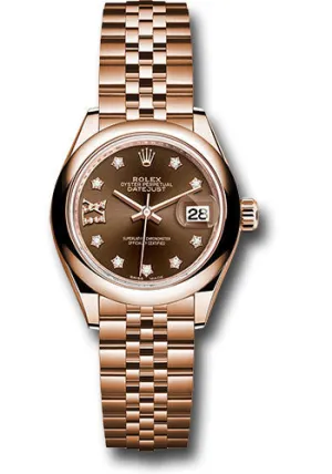   x Everose Gold Lady-Datejust 28 Watch - Domed Bezel - Chocolate Diamond Star Dial - Jubilee Bracelet - 279165 cho9dix8dj Datejust watch for sale   x Datejust watch